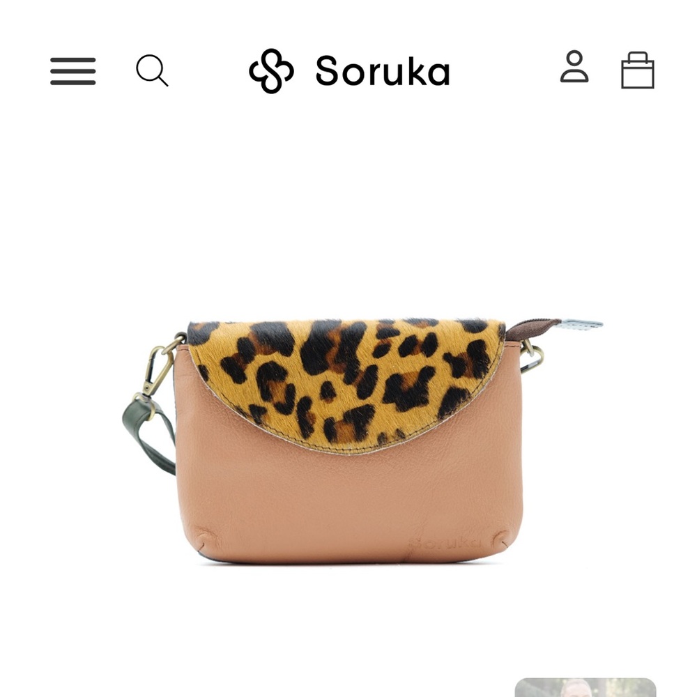 NWT-Soruku Recycled Leather Bumbag Convertible Sling/Belt-Crossbody-Fanny Bag